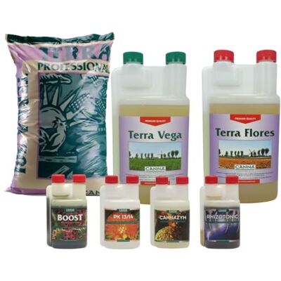 CANNA Confezione Terra Professional 50 litri + fertilizzanti e booster CANNA Confezione Terra Professional 50 litri + fertilizzanti e booster