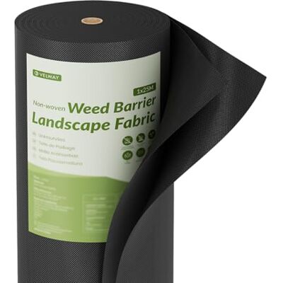 Velway Telo Pacciamatura 50g/m² 1x25m Tessuto Non Tessuto Anti Erbacce, Permeabile all'Acqua, Resistente ai Raggi UV, Barriere Contro Le Erbe Infestanti, Rotolo per Orto Giardino e Paesaggistica Velway Telo Pacciamatura 50g/m² 1x25m Tessuto Non Tessuto Anti Erbacce, Permeabile all'Acqua, Resistente ai Raggi UV, Barriere Contro Le Erbe Infestanti, Rotolo per Orto Giardino e Paesaggistica