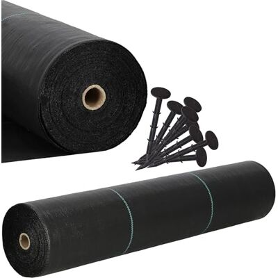 Springos - AG0033+AG0042 - Nero - 1.6x50m - Telo anti-erbacce Springos - AG0033+AG0042 - Nero - 1.6x50m - Telo anti-erbacce
