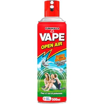 VAPE Open Air Spray Insetticida Repellente contro Zanzare Comuni e Tigre Formiche e Piccoli Insetti 6 Flaconi da 500ml VAPE Open Air Spray Insetticida Repellente contro Zanzare Comuni e Tigre Formiche e Piccoli Insetti 6 Flaconi da 500ml