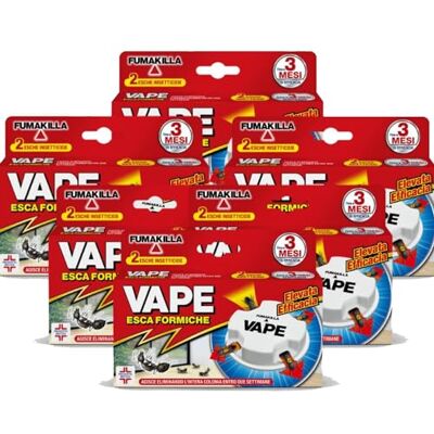 VAPE Antiformiche Esca Formiche, Insetticida Nuova Versione 2024 Elevata Efficacia Confezione da 2 pezzi (6 Unità) VAPE Antiformiche Esca Formiche, Insetticida Nuova Versione 2024 Elevata Efficacia Confezione da 2 pezzi (6 Unità)