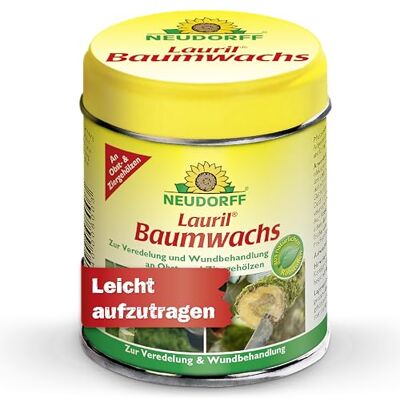 Neudorff Lauril Baumwachs Tappo per ferita pronta all'uso per la finitura e la rapida guarigione delle ferite di alberi da frutta e ornamentali, 125 g Neudorff Lauril Baumwachs Tappo per ferita pronta all'uso per la finitura e la rapida guarigione delle ferite di alberi da frutta e ornamentali, 125 g