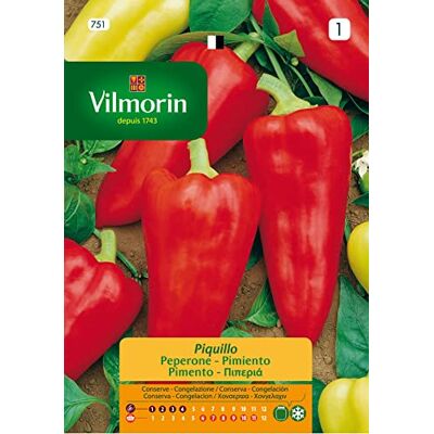 Vilmorin Semi Di Peperone Peperoni Piquillo S-1 751, 0,3 Gr Vilmorin Semi Di Peperone Peperoni Piquillo S-1 751, 0,3 Gr