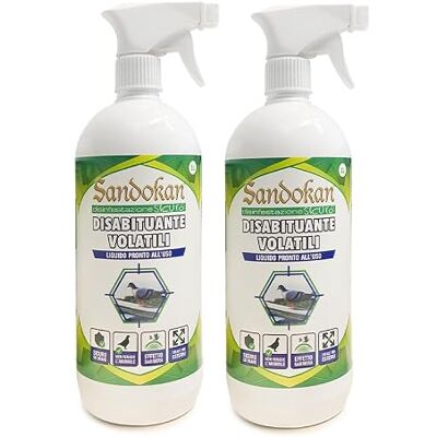 Sandokan , 2 Disabituanti Volatili Spray 1+1 Litro, Repellente Piccioni Naturale Pronto all’Uso, Dissuasore Liquido Allontana Uccelli per Balconi e Davanzali Senza Gas, Made in Italy Sandokan , 2 Disabituanti Volatili Spray 1+1 Litro, Repellente Piccioni Naturale Pronto all’Uso, Dissuasore Liquido Allontana Uccelli per Balconi e Davanzali Senza Gas, Made in Italy