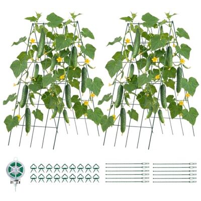 VEVOR Tralicci per Ortaggi a Forma di A 990 x 400 mm Set da 4 in Metallo per Rampicanti Piselli Fagioli Zucchine Pomodori e Fiori, Supporto Piante con Rivestimento Antiruggine, per Aiuole Rialzate VEVOR Tralicci per Ortaggi a Forma di A 990 x 400 mm Set da 4 in Metallo per Rampicanti Piselli Fagioli Zucchine Pomodori e Fiori, Supporto Piante con Rivestimento Antiruggine, per Aiuole Rialzate