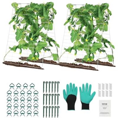 Asta in metallo Vevor per cetrioli - Forma A 90x140cm - Supporto da giardino Asta in metallo Vevor per cetrioli - Forma A 90x140cm - Supporto da giardino