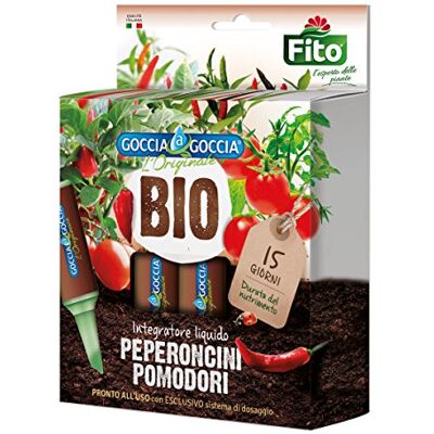 Fito Goccia Bio, Integratore Liquido, peperoncini e pomodori, 5 flaconi da 32 ml Fito Goccia Bio, Integratore Liquido, peperoncini e pomodori, 5 flaconi da 32 ml