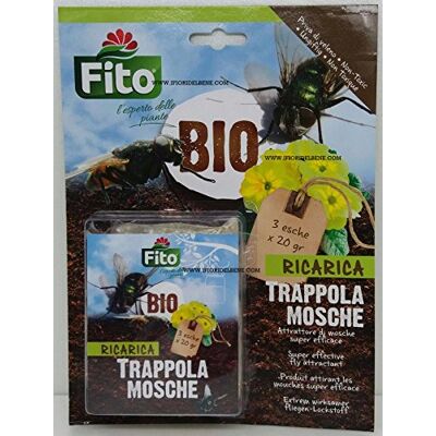 Fito Bio Ricarica Trappola Mosche 3 Esche da 20 Grammi Fito Bio Ricarica Trappola Mosche 3 Esche da 20 Grammi