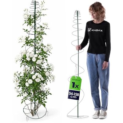 KADAX Supporto per piante da 54 – 158 cm, spirale in acciaio regolabile in altezza, per piante rampicanti come clematide e rose rampicanti, traliccio KADAX Supporto per piante da 54 – 158 cm, spirale in acciaio regolabile in altezza, per piante rampicanti come clematide e rose rampicanti, traliccio