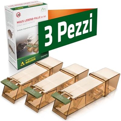 Gardigo ® 3x Trappole per Topi Cattura Topi Vivi Trappola per Topi Facile da Usare, Riutilizzabili Uso Interno e Esterno 18 x 4,7 x 4 cm Rilascio Senza Contatto Cattura Senza Uccidere Gardigo ® 3x Trappole per Topi Cattura Topi Vivi Trappola per Topi Facile da Usare, Riutilizzabili Uso Interno e Esterno 18 x 4,7 x 4 cm Rilascio Senza Contatto Cattura Senza Uccidere