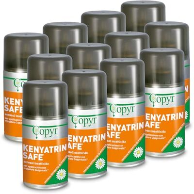 COPYR Kenyatrin Safe Insetticida Antizanzare, Mosche e Insetti Volanti, 24 Bombole 250ml, Piretro Insetticida Biologico Repellente Zanzare Professionale Casa, Ho.Re.Ca., Settore Pubblico, Sanitario COPYR Kenyatrin Safe Insetticida Antizanzare, Mosche e Insetti Volanti, 24 Bombole 250ml, Piretro Insetticida Biologico Repellente Zanzare Professionale Casa, Ho.Re.Ca., Settore Pubblico, Sanitario