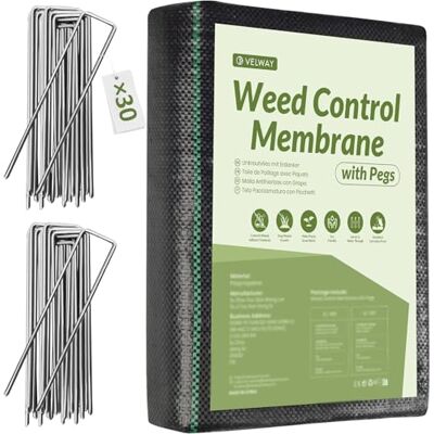 Velway Telo Pacciamatura 2x5M con 30 Picchetti 100g/m² Telo Anti Erbacce per Orto Giardino Tessuto Permeabile all'Acqu Stabilizzazione ai Raggi UV Barriere Contro Le Erbe Infestanti Velway Telo Pacciamatura 2x5M con 30 Picchetti 100g/m² Telo Anti Erbacce per Orto Giardino Tessuto Permeabile all'Acqu Stabilizzazione ai Raggi UV Barriere Contro Le Erbe Infestanti