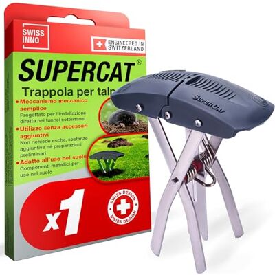 SWISSINNO SuperCat Trappola per Talpe – Trappola Professionale ad Alta Efficacia – Attivazione Precisa nel Tunnel – Riutilizzabile e Sicura – Controllo Talpe per Giardino 1 pezzo SWISSINNO SuperCat Trappola per Talpe – Trappola Professionale ad Alta Efficacia – Attivazione Precisa nel Tunnel – Riutilizzabile e Sicura – Controllo Talpe per Giardino 1 pezzo