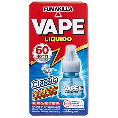 VAPE Ricarica Insetticida Liquido Classica 60 Notti VAPE Ricarica Insetticida Liquido Classica 60 Notti