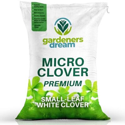 GardenersDream 5kg di Semi di Trifoglio Bianco Nano Eco-Sostenibile, Resistente alla Siccità per Prato GardenersDream 5kg di Semi di Trifoglio Bianco Nano Eco-Sostenibile, Resistente alla Siccità per Prato