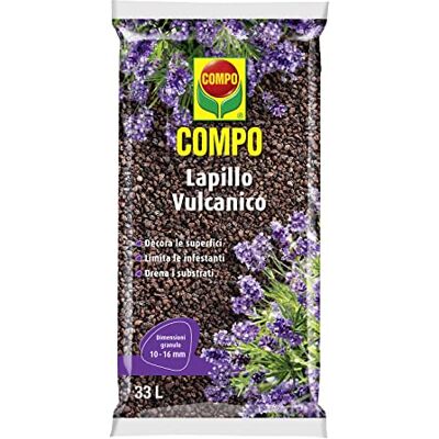 Compo Lapillo Vulcanico, Per la Pacciamatura e la Decorazione, Sacco 33 L Compo Lapillo Vulcanico, Per la Pacciamatura e la Decorazione, Sacco 33 L