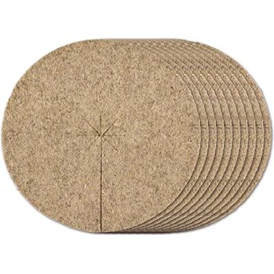 La cordeline 10 Dischi pacciamatura Naturale da 30 cm in Canapa 600 g/m, Protezione pianta, erbaccia, Freddo. La cordeline 10 Dischi pacciamatura Naturale da 30 cm in Canapa 600 g/m, Protezione pianta, erbaccia, Freddo.