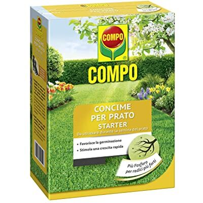 Compo Concime per Prato Starter, Per la Semina e la Rigenerazione di Tappeti Erbosi, Per Radici Più Forti, 1,25 kg Compo Concime per Prato Starter, Per la Semina e la Rigenerazione di Tappeti Erbosi, Per Radici Più Forti, 1,25 kg