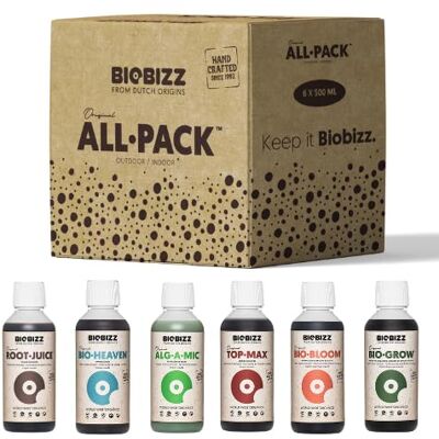 BioBizz All Pack Kit Fertilizzanti Biologici, 6 x 250 ml, Indoor Completo Indoor Outdoor, Nutrienti Organici, Bio Grow Bloom Top Max Root Juice, Alg A Mic Acti Vera Fish Mix Grow BioBizz All Pack Kit Fertilizzanti Biologici, 6 x 250 ml, Indoor Completo Indoor Outdoor, Nutrienti Organici, Bio Grow Bloom Top Max Root Juice, Alg A Mic Acti Vera Fish Mix Grow