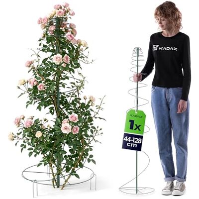 KADAX Supporto per piante rampicanti 44-128 cm, spirale in acciaio verniciato a polvere, aiuto per arrampicata a spirale come clematide e rose rampicanti, asta a spirale KADAX Supporto per piante rampicanti 44-128 cm, spirale in acciaio verniciato a polvere, aiuto per arrampicata a spirale come clematide e rose rampicanti, asta a spirale
