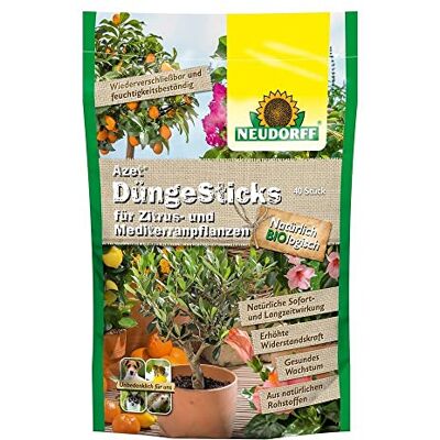 Neudorff ® Azet Bastoncini di concime per Agrumi, 40 pezzi Neudorff ® Azet Bastoncini di concime per Agrumi, 40 pezzi