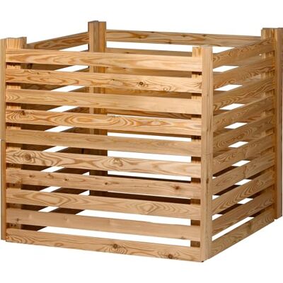 dobar ® Green Label Pratica compostiera semi, contenitore in legno di larice, compostiera da giardino con capacità di 350 litri, 76 x 76 x 73 cm, colore naturale dobar ® Green Label Pratica compostiera semi, contenitore in legno di larice, compostiera da giardino con capacità di 350 litri, 76 x 76 x 73 cm, colore naturale