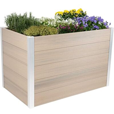 dobar ® Aiuola rialzata XL in WPC per il giardino come kit – aiuola rialzata effetto legno ideale per peperoncino e verdure – 115 x 70 x 75 cm – sillaba dobar ® Aiuola rialzata XL in WPC per il giardino come kit – aiuola rialzata effetto legno ideale per peperoncino e verdure – 115 x 70 x 75 cm – sillaba