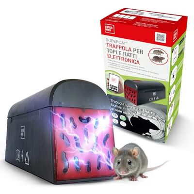 SWISSINNO Trappola Elettronica per Topi e Ratti SuperCat – Scossa Elettrica Immediata – Notifica Bluetooth – Design Svizzero – Produzione Europea – Robusta e Riutilizzabile SWISSINNO Trappola Elettronica per Topi e Ratti SuperCat – Scossa Elettrica Immediata – Notifica Bluetooth – Design Svizzero – Produzione Europea – Robusta e Riutilizzabile