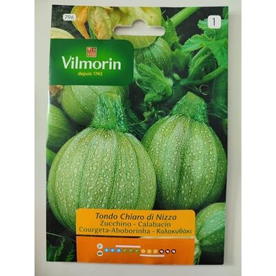 Vilmorin ZUCCHINO TONDO CHIARO NIZZA -Set da 10 bustine da 7 grammi ciascuna Vilmorin ZUCCHINO TONDO CHIARO NIZZA -Set da 10 bustine da 7 grammi ciascuna