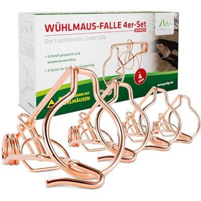 Gardigo ® 4x Trappole per Talpe in Filo di Rame Trappola per Talpe Modello Bavarese 5,5x8x15,5cm Riutilizzabili Anti Talpa Giardino Gardigo ® 4x Trappole per Talpe in Filo di Rame Trappola per Talpe Modello Bavarese 5,5x8x15,5cm Riutilizzabili Anti Talpa Giardino