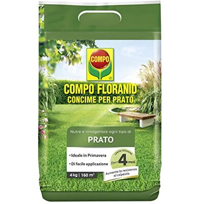 Compo FLORANID, Concime per Prato, Concime Granulare, Per un Manto Erboso Sano e Rigoglioso, Nutrimento fino a 4 Mesi, 4 kg Compo FLORANID, Concime per Prato, Concime Granulare, Per un Manto Erboso Sano e Rigoglioso, Nutrimento fino a 4 Mesi, 4 kg