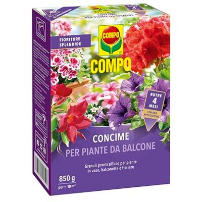 Compo Concime per Piante da Balcone, Granuli Pronti all'Uso per Piante in Vaso, Balconette e Fioriere, 850 g Compo Concime per Piante da Balcone, Granuli Pronti all'Uso per Piante in Vaso, Balconette e Fioriere, 850 g