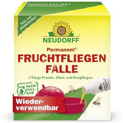 Neudorff Trappola permanente per mosche di frutta, frutta e aceto in casa e giardino, 1 set Neudorff Trappola permanente per mosche di frutta, frutta e aceto in casa e giardino, 1 set