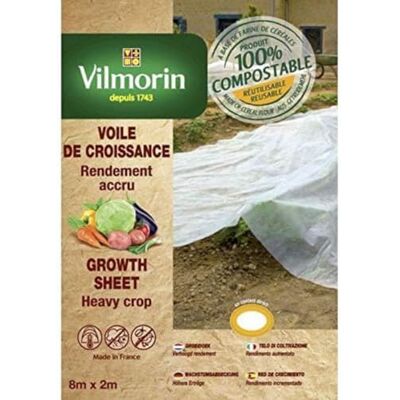 VILMORIN - Tenda da giardino, 2 x 8 m, 18 μm, Naturale - Tenda da giardino VILMORIN - Tenda da giardino, 2 x 8 m, 18 μm, Naturale - Tenda da giardino