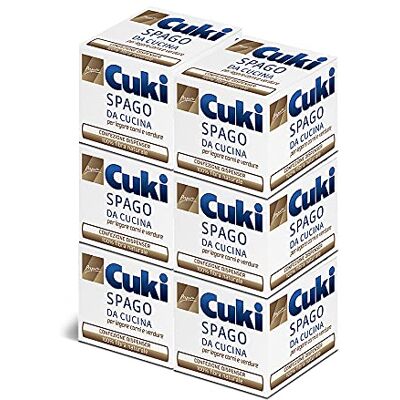 Cuki 52001 Spago da Cucina - Fibra - 60m - Confezione da 6 - Per carne e verdura Cuki 52001 Spago da Cucina - Fibra - 60m - Confezione da 6 - Per carne e verdura