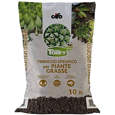 CIFO Terriccio per piante grasse e succulente Torfy BIO da 10 lt. CIFO Terriccio per piante grasse e succulente Torfy BIO da 10 lt.