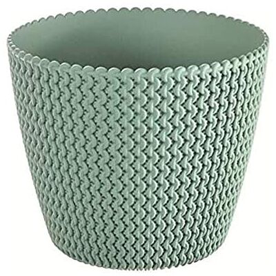 Prosperplast Vaso di fiori rotondo 11,5L Splofy in plastica in colore menta, Ø29,5 x 24,9 cm Prosperplast Vaso di fiori rotondo 11,5L Splofy in plastica in colore menta, Ø29,5 x 24,9 cm