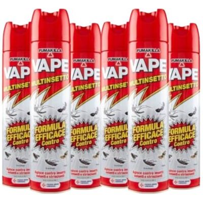 VAPE Insetticida Repellente Multinsetto Spray 400Ml (6 Pezzi) VAPE Insetticida Repellente Multinsetto Spray 400Ml (6 Pezzi)