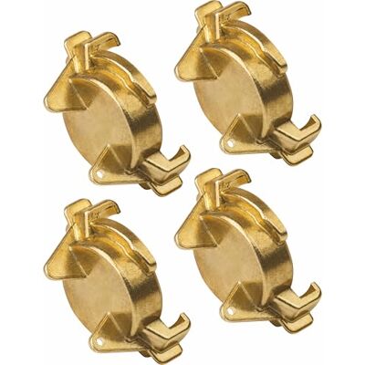 Meister Tappo cieco a innesto rapido, 4 pezzi, in ottone, per bloccare tubi flessibili, distanza tra gli artigli di 40 mm, adatto per acqua potabile secondo DVGW Meister Tappo cieco a innesto rapido, 4 pezzi, in ottone, per bloccare tubi flessibili, distanza tra gli artigli di 40 mm, adatto per acqua potabile secondo DVGW