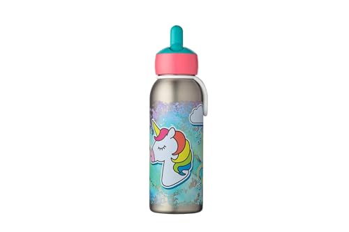 Mepal Borraccia Ermetica Flip-up Campus Borracce Ermetiche per Bambini Borraccia in Acciaio Inox 9 Ore di Calore e 12 Ore di Freschezza Senza BPA 350 ml Unicorn