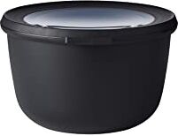 Mepal Multi Bowl Cirqula Round Contenitori Plastica con Coperchio Adatto come contenitore ermetico per Frigo, microonde, Congelatore e piatti da portata Ciotole Cucina 1000 ml Nordic Black