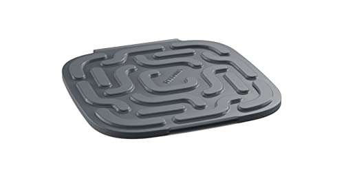 Tescoma , GrandChef, Sottopentola Silicone, Pieghevole, Salvaspazio, Quadrato, Rettangolare, Resistente al Calore, 16.5 x 16 x 1 cm, Grigio