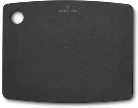 Victorinox Taglieri Cucina, per Alimenti, Ecologico Materiale, Per Carne, Verdure e Formaggio, Resistente, Adatto alla lavastoviglie, S (29.2 x 22.8 x 0.6) Nero