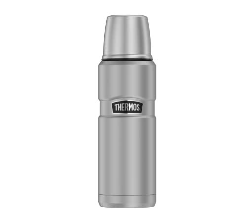 Thermos , Bottiglia Isolante Stainless King, in Acciaio Inox Satinato, capacità 0,47 l, codice Prodotto 4003.205.047, Grigio, 4003.205.047