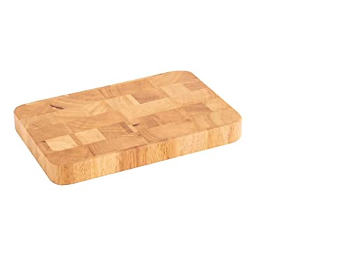 VOGUE Piccolo tagliere rettangolare in legno per uso alimentare, marrone, 150 mm x 230 mm x 25 mm, C461