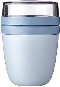 Mepal – Contenitore per il Pranzo Ellipse Mini – Scoparti Separati per Yogurt e Muesli Adatto per il Freezer, il Microonde e la Lavastoviglie – 300 ml + 120 ml – Nordic Blue