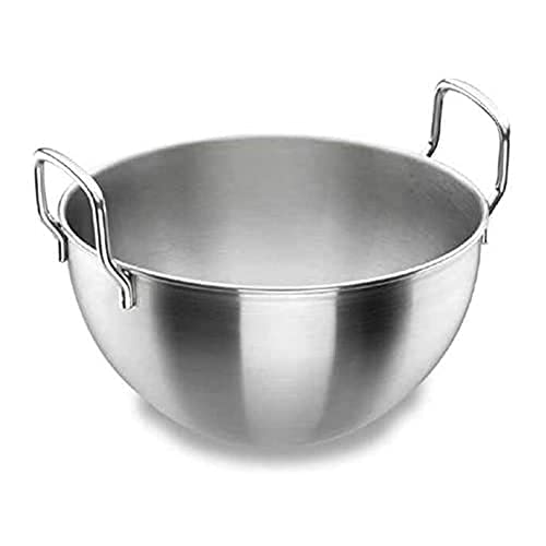 LACOR Chef Inox Ciotola da Cucina con Manici, Grigio, 22 cm