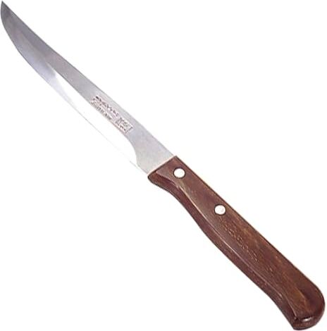 Arcos Serie Latina, Coltello Multiuso Coltello Cucina, Lama Acciaio Inossidabile NITRUM 130 mm, Manico Legno Compresso, Colore Marrone