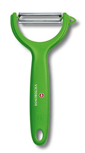 Victorinox , pela-verdure per pomodori e kiwi con lama seghettata in acciaio inox a doppio taglio, verde, Mediano