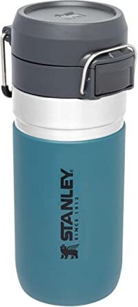 Stanley Quick Flip Borraccia Termica 0.47L Lagoon Borraccia Acciaio Inossidabile Bottiglia Acqua Senza BPA Compatibile con Portabevande Lavabile in Lavastoviglie